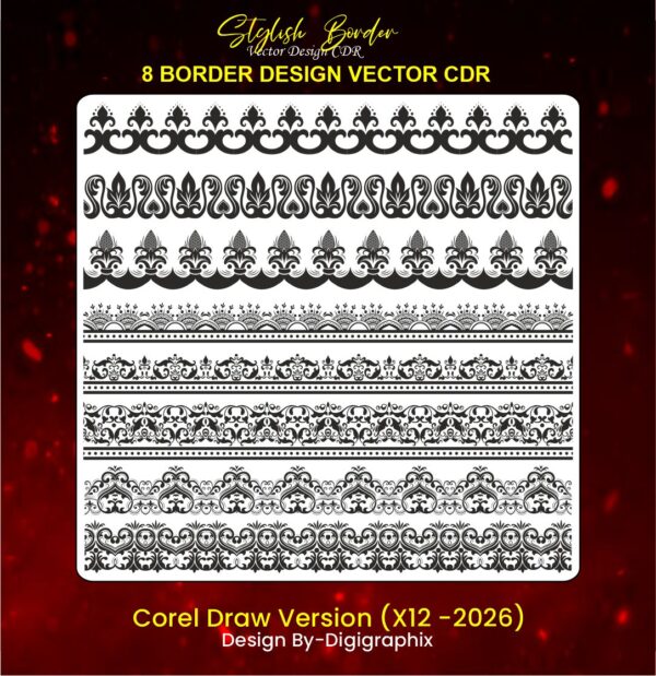 8 Fancy Border Design Vector Cdr File